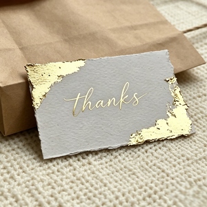Cartes de remerciement personnalisées avec logo en feuille d'or pour vêtements, lettres d'invitation et cartes de vœux en papier - Product Image 5