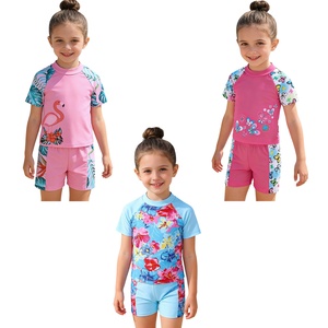 Maillot de bain décontracté 2 pièces pour petites filles (12 mois - 8 ans) - Haut et short - Idéal pour la plage, la natation, le surf, les vacances et les cours - Fabricant - Product Image 1