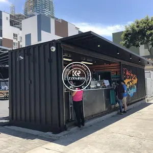 2024 Customized Mobile Coffee Shop Container Bar 20ft Prefabricated From China Luxury Container Coffee Shop