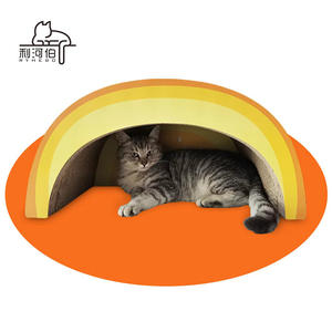 Di lusso moderno a tre piani <span class=keywords><strong>Scratcher</strong></span> casa grande carta ondulata riciclata torre classica scala classica scatola confezionata - Product Image 2