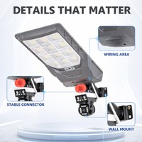 Lámpara Solar CCTV DIALux con Cuerpo de Aluminio Fundido a Presión, Luz Roja de Advertencia, para Cercas Perimetrales, Depósitos Logísticos