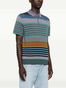 Summer Pure Color Casual <b>Men's</b> Pure Cotton Polo Shirt with Multi-color Striped Short Sleeveshigh-quality Casual <b>Men's</b> Polo Shirt - Product Image 2