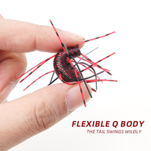 Esca Morbida WEI a Lenta Discesa per Pesca, Jigging, Wobbler, Swimbait, Esca in <span class=keywords><strong>Silicone</strong></span>, Gamberetto Artificiale per <span class=keywords><strong>Spigola</strong></span> e Carpa - Product Image 5