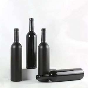 Bouteilles de <span class=keywords><strong>vin</strong></span> en verre noir mat rechargeables de 750 ml avec bouchon en liège, emballées en carton, pour la décoration et le <span class=keywords><strong>vin</strong></span> maison - Product Image 4