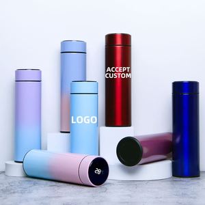 Custom Logo 500Ml <b>Thermos</b> Portable Double Wall Stainless Steel Insulated Hot Vacuum Flasks Sports Led Smart Water Bottle - Product Image 1