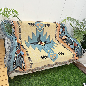 Lớn Polyester & Bông Tấm Thảm Chăn Tùy Chỉnh Thiết Kế Gobelin Tấm Thảm Dệt Dã Ngoại Thảm Tái Chế - Product Image 5