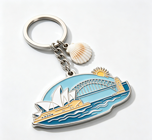 Custom Enamel Metal Key Chain Zinc Alloy 3D Souvenir <b>Keyring</b> City Scenic Gift for Travel Promotion - Product Image 3