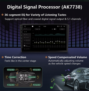 Autoradio universel 2K avec écran tactile Android 13, radio RDS/FM/<span class=keywords><strong>AM</strong></span> 850 MHz, navigation, multimédia, lecteur DVD de voiture - Product Image 6