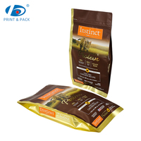 Sachet personnalisé à soufflet latéral pour aliments pour chats, emballage de protéines pour animaux de compagnie, sacs d'emballage étanches avec fermeture éclair