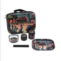 Kit pour fumer portable de luxe de qualité supérieure en gros ensemble de plateau roulant personnalisé avec broyeur ensemble de fumée boîte avec logo kit d'accessoires pour fumer