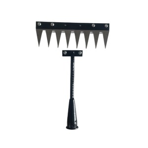 Multi Toothed Garden Rake Steel Head 7 Tines Detachable Agricultural Soil Turning Tool - Product Image 4