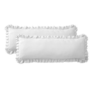 Funda de <span class=keywords><strong>Almohada</strong></span> Larga con Volantes de <span class=keywords><strong>Microfibra</strong></span> Resistente a las Arrugas de Alta Calidad 8647 con Cierre de Sobre para Hotel - Product Image 1