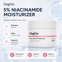 Crème hydratante pour le visage à la niacinamide 5% et aux céramides, hydratante, nourrissante, blanchissante, nettoyage en profondeur des pores pour les peaux ternes et décolorées