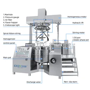 CYJX New Design Top Quality Ultrasound Gel Hydraulic Lifting Vacuum Emulsifier Mixer Gel Emulsifying Making Machines