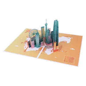 Tarjetas de Felicitación pop-up 3D, tarjetas de felicitación personalizadas con sobres, tarjetas pop-up 3D de construcción