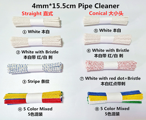 Limpiadores de Pipas Desechables de Algodón Blanco 4mm x 6 Pulgadas Rectos/Cónicos/Cuadrados 50 Unidades/Bolsa para Limpieza de Tabaco/Máquinas Personalizables - Product Image 6