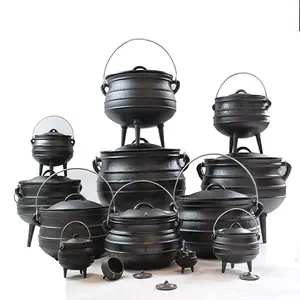 South Africa Potjie Pot 3 legs Outdoor Camping Stew Pot Cast Iron Casserole Pot