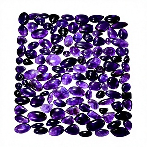 Wholesale Natural Amethyst Cabochon Gemstone | <b>Rainbow</b> Color Play Fire Effect | 1-10mm Sizes | Loose Stones for Jewelry Making | - Product Image 1
