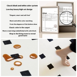 Blackstone luxe grande surface appartement <span class=keywords><strong>tapis</strong></span> nouvelle crème française lumière luxe haut niveau salon abstrait moderne tissé - Product Image 4