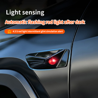 Lampe de sentinelle solaire simulée, lumière d'avertissement antivol pour voiture, lampe de sentinelle à LED alimentée par l'énergie solaire, lumière de voiture à LED