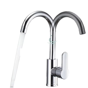 Tất Cả Các Đồng Thiết Kế Hiện Đại Rửa Lưu Vực Made Brass Nhà Bếp Vòi Nước Nóng Lạnh Xoay Hộ Gia Đình Bồn Rửa Với Thép Không Gỉ Splash-Proof - Product Image 1