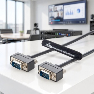 Câble VGA HD15 Mâle-Mâle Ultra Fin à Profil Bas Connecteur Coaxial Blindé Câble SVGA Fin pour Moniteurs Projecteurs Ordinateurs de Bureau - Product Image 2
