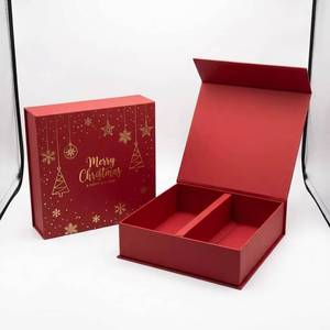 Wholesale Magnetic <b>Christmas</b> <b>Gift</b> Eco-friendly Portable Foldable Cardboard Packaging <b>Box</b> with Embossed Logo for Party Favors - Product Image 1