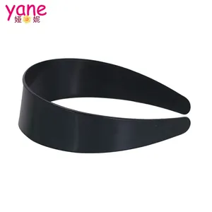 Basic Hair Accessories Semi-finished Black Plastic Headband No Teeth And Can Custom For Women Unisex Plastic Headband Plastic