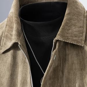 <b>Jacket</b> Manufacturer Customizes Autumn and Winter New <b>Men's</b> <b>Corduroy</b> <b>Jacket</b>, Loose and Versatile, Suitable for Casual Wear - Product Image 2