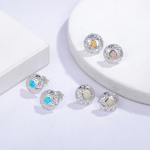 Warm Cloud Twilight Beach Rose Pendientes 925 Sterling Silver OPAL con Diamond Main StonePearl Pendientes <span class=keywords><strong>de</strong></span> gota Dreamy up Wind Love - Product Image 4