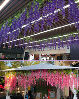 Décoration de mariage, nouvelle guirlande de glycine artificielle en soie pour plafond, arche de mariage, décoration d'Halloween, intérieur/extérieur