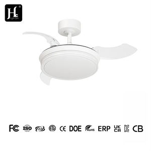 Ventilateur de plafond rétractable de 42 pouces, nouveau design, ventilateur de plafond avec lumière, ventilateur de plafond intelligent invisible avec télécommande - Product Image 4