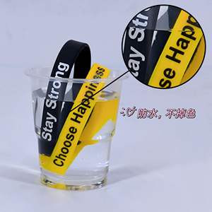 Pulseras motivacionales de silicona, paquete de 8 pulseras coloridas con mensajes inspiradores para hombres y mujeres, decorativas e impermeables - Product Image 3