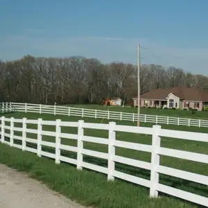 Goedkope Prijs Zwart Pvc Hek Panelen 4 Rail Aluminium Ranch Geit Hek Decoratieve Paardenslat Hekwerk