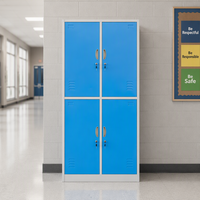 Armoire de rangement démontable pour vestiaire, casiers en acier à 4 portes pour salle de sport, école, usine, vente en gros