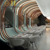 Comptoir de bar de restaurant design de luxe Ensemble de salle à manger durable et personnalisé Tables et chaises pour restaurant