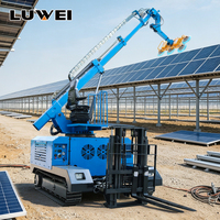 Machine d'installation de panneaux solaires sur chenilles, équipement de levage et de manutention de panneaux solaires, machine d'installation de modules photovoltaïques à vendre