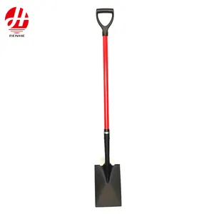 Factory Direct Products Farming Tools Good Quality Steel Shovel With Fiberglass Handle With Plastic D Grip