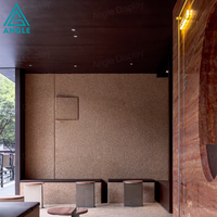 Nouveau design 2026 : Mobilier de café-bar en bois massif avec éclairage LED pour kiosque alimentaire de centre commercial, utilisation intérieure/extérieure