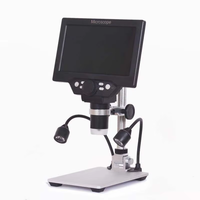 Microscope numérique USB 1200X avec écran LCD 7 pouces, source de lumière LED, endoscope électronique pour réparation mobile