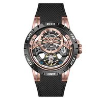 Montre-bracelet de luxe automatique mécanique squelette Titan Fashions Urban Dual Flywheel Hollow Out Sport CHANCE CE8007