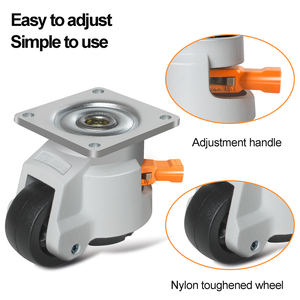 Schwerlast Universal Fuma Lenkrolle 250kg/ 500kg/ 750kg Einzelrad Stahl Eisen Gummi Schwenkbar Verstellbarer Griff Verbindung - Product Image 3