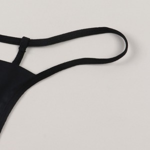 Vente en gros de sous-vêtements pour femmes, taille basse, mature, sans couture, imprimé lèvres, bikinis, strings, culottes, ODM, uni, teint, tricoté - Product Image 4