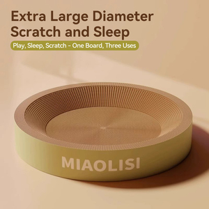 Almohadilla para rascar gatos grandes personalizable 2025, tablero de cama de borde ancho, salón de papel corrugado, bonito, duradero, anti-vuelco lateral para gatos - Product Image 4