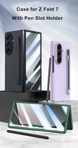 For Samsung For <strong>Galaxy</strong> Z Fold 7 Phone <strong>Case</strong> With Pen Slot Holder Screen Film Protector Durable PC Material Cover For Z Fold 7 - Product Image 2