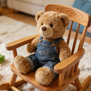 Peluche Orso Cowboy con Imbottitura in Cotone PP e Materiale in Poliestere, Personaggio di Libri Illustrati, Regalo di Compleanno per Bambini - Product Image 2