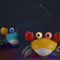Jouet Crabe Électrique à Induction, Évitement Automatique des Obstacles, Marche, Danse, Musique, Lumière, Éducatif pour Bébé et Tout-Petit
