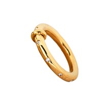 Bague Tendance en Acier Inoxydable et Titane avec Strass, Motif Géométrique Agréable au Toucher, Bijou de Main pour Anniversaire