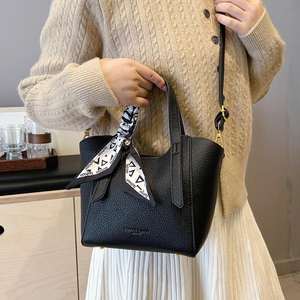 Sac à main en PU pour femme de luxe et de haute qualité avec motif lychee, sac à main en soie - Product Image 3