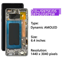 Für Samsung S10+/S10PLUS/G975 OLED/TFT LCD Touchscreen-Display mit Rahmen für Handy-Reparatur & Ersatz 1 Jahr Garantie